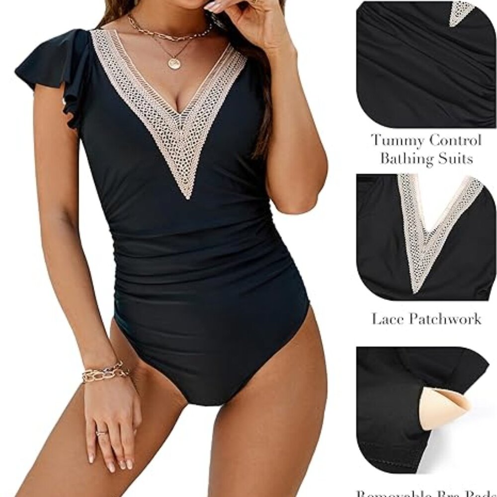 Blooming Jelly Women Tummy Control One Piece Slimming Modest Bathing Suit